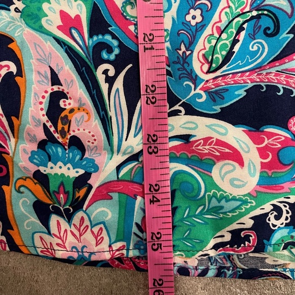 [L]Talbots Vibrant Paisley Tie-Neck Popover Blouse - Picture 7 of 8